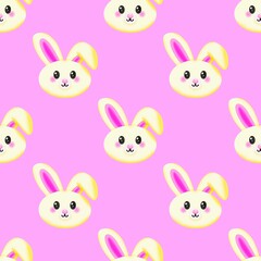 seamless pattern with bunnies