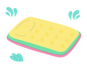 Air mattress for swimming vector flat illustration