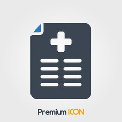 Fototapeta premium Medical Report Icon