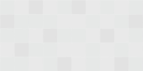 Seamless texture pattern of white gray tile floor or wall. New clean surface in top view for background. Decorative finishing material for decoration in bathroom or kitchen. Vector illustration.