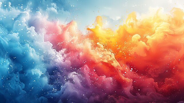 A blank canvas slowly filling with vibrant, detailed imagery, showing the creative journey from a state of emptiness to a masterpiece of success. Clipart illustration style, clean, Minimal,