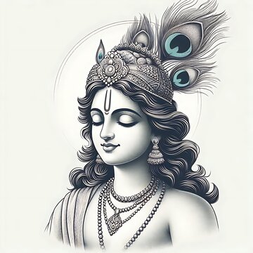 Young Lord Krishna portrait