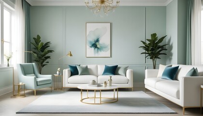 white and gold theme modern interior