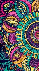 Abstract Colorful Mandala Design