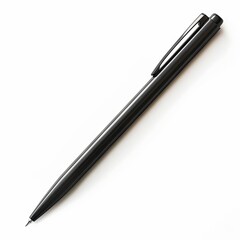 Isolated black ballpoint pen on white background