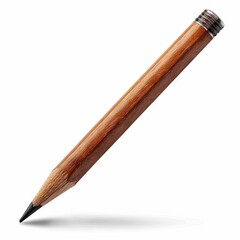 Isolated brown pencil on white background