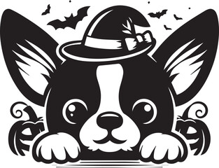 Art & Illustration, vector silhouette of a cat in black and white, vector, isolated black silhouette of a cat, collection