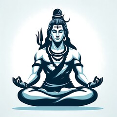 lord shiva in meditation
