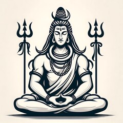 lord shiva in meditation
