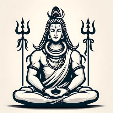 recommend clip art: lord shiva in meditation