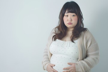 痩せたいのにダイエットに失敗してまた太ったことに悩む肥満女性
