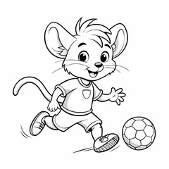 cartoon mouse with ball