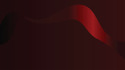 Abstract red waves on a dark red gradient background with copy space for design. Vector illustration