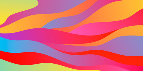 Abstract modern illustration with color waves.