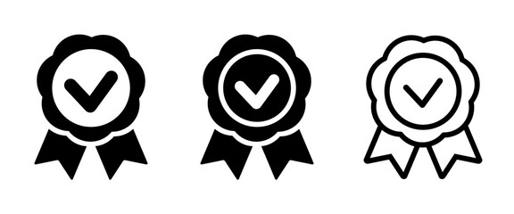 Approved or Certified Medal Icon vector illustration for web, UI, and apps