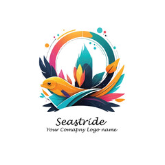 Fototapeta premium Vector colorful abstract logo template on transparent Background