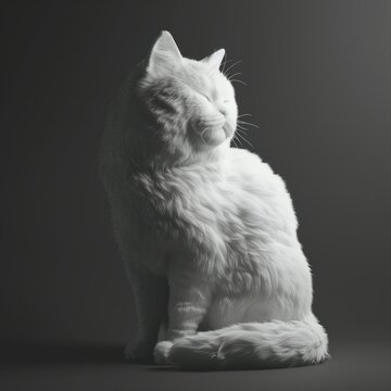 minimalism art style of Cats zbrush studio lighting