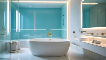 white and gold theme modern interior