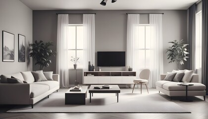 white and gold theme modern interior