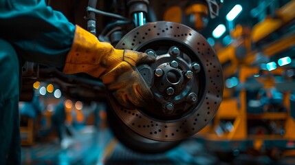A mechanical engineer is repairing the car in the garage