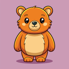 Adobe Illustrator Artwork Cute Hand Drawn Animal Bear Cartoon Vector Illustration by eps 10