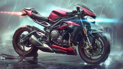 Triumph Street Triple with a sporty design 