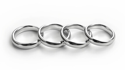 rings on white background