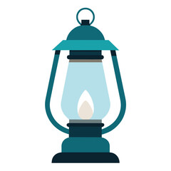 Lamp o lantern light white background vector illustration