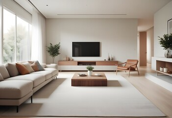 Fototapeta premium white and gold theme modern interior