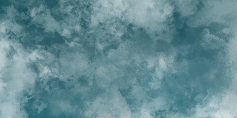 Hand painted minimalistic blue cloudy watercolor abstract backdrop background. looming light rain blue abstract cloudy sky landscape wallpaper background. night sky and thunder storm, vector design. 