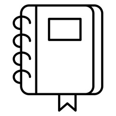 Conceptual flat design icon of notebook