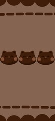 wallpaper for phone, Chocolate cute cat, sweet cat, chocolate background, wallpaper, chocolate and coffee