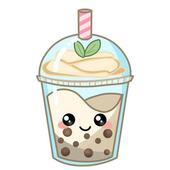 Cute boba milk tea sticker