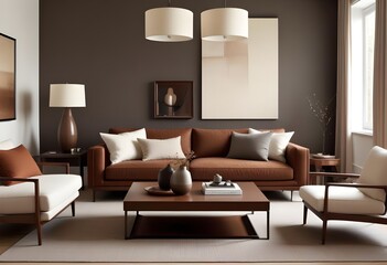 white and gold theme modern interior