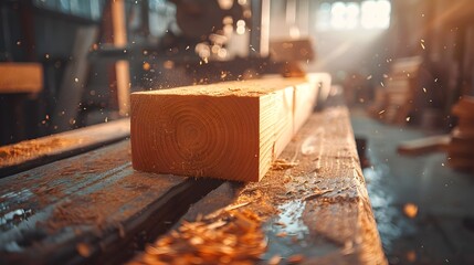 Wooden Beams Cut to Size with Precision and Skill