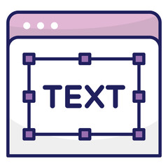 Premium download icon of text website 