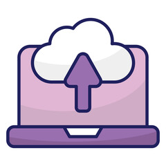 Modern design icon of cloud upload