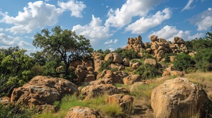 The boulders vary in size from small mounds to massive monoliths creating a unique topography.