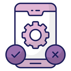 A unique design icon of mobile setting 