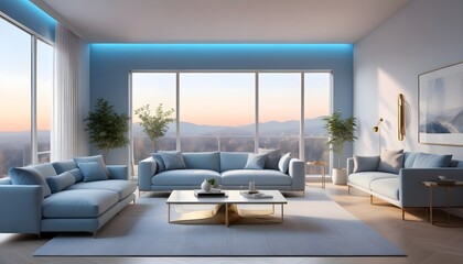Fototapeta premium white and gold theme modern interior