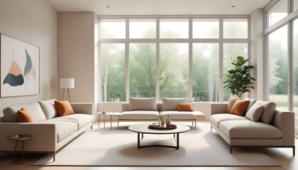 Fototapeta premium white and gold theme modern interior