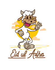 Muslim holiday Eid al-Adha.1445 H the sacrifice a ram. graphic design decoration kurban bayrami. month is mean muslim event