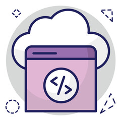 Trendy design icon of web design 