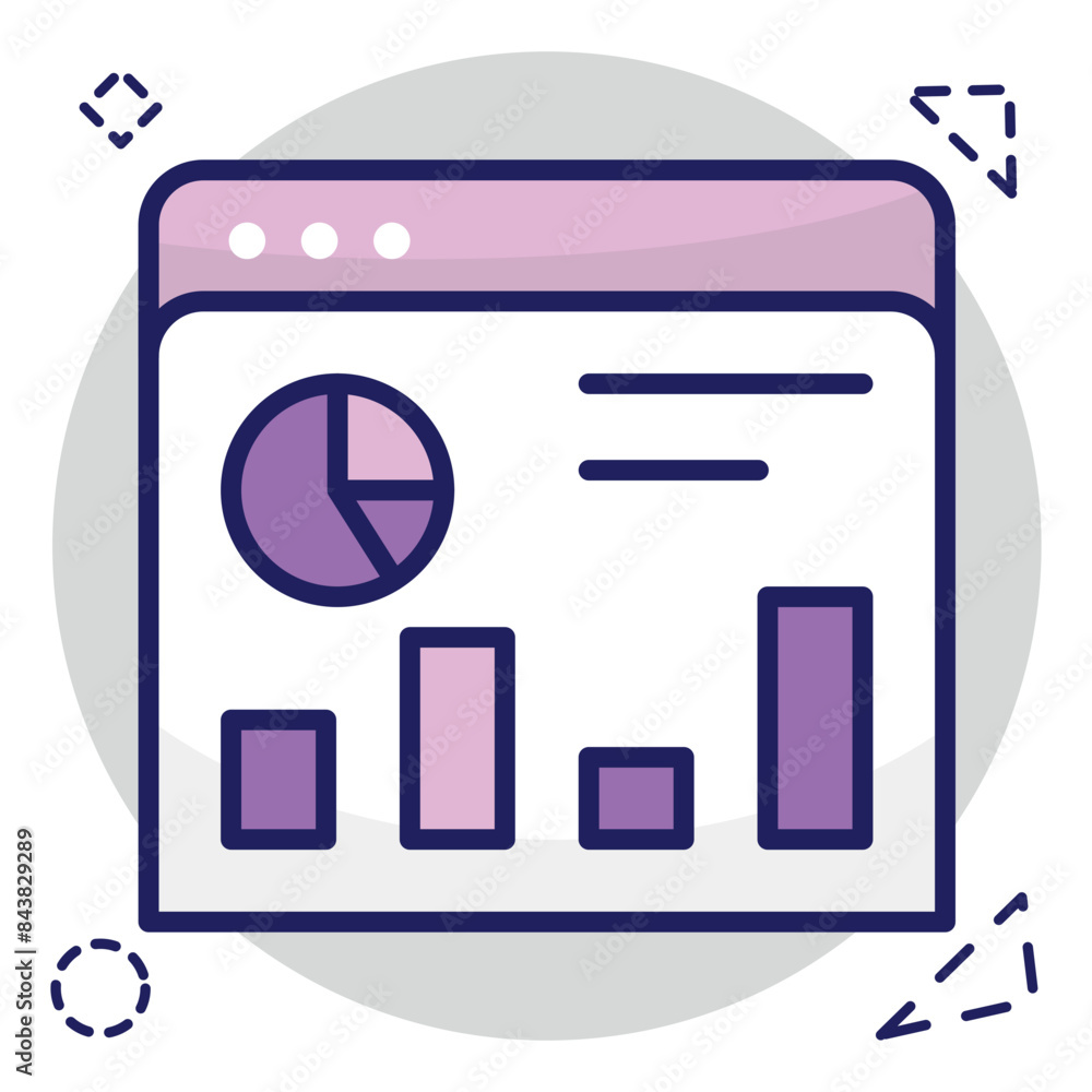 Canvas Prints a trendy design icon of web statistics