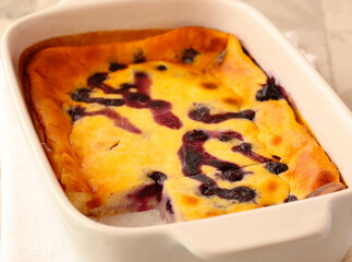 Blueberry quark cheesecake