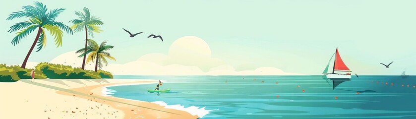 A beautiful summer day at the beach