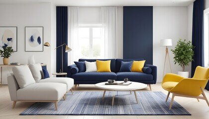 Fototapeta premium white and gold theme modern interior