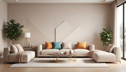 white and gold theme modern interior