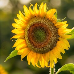 Vibrant Sunflower in Sunlight