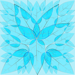 Abstract electric blue-colored flower, wallpaper.